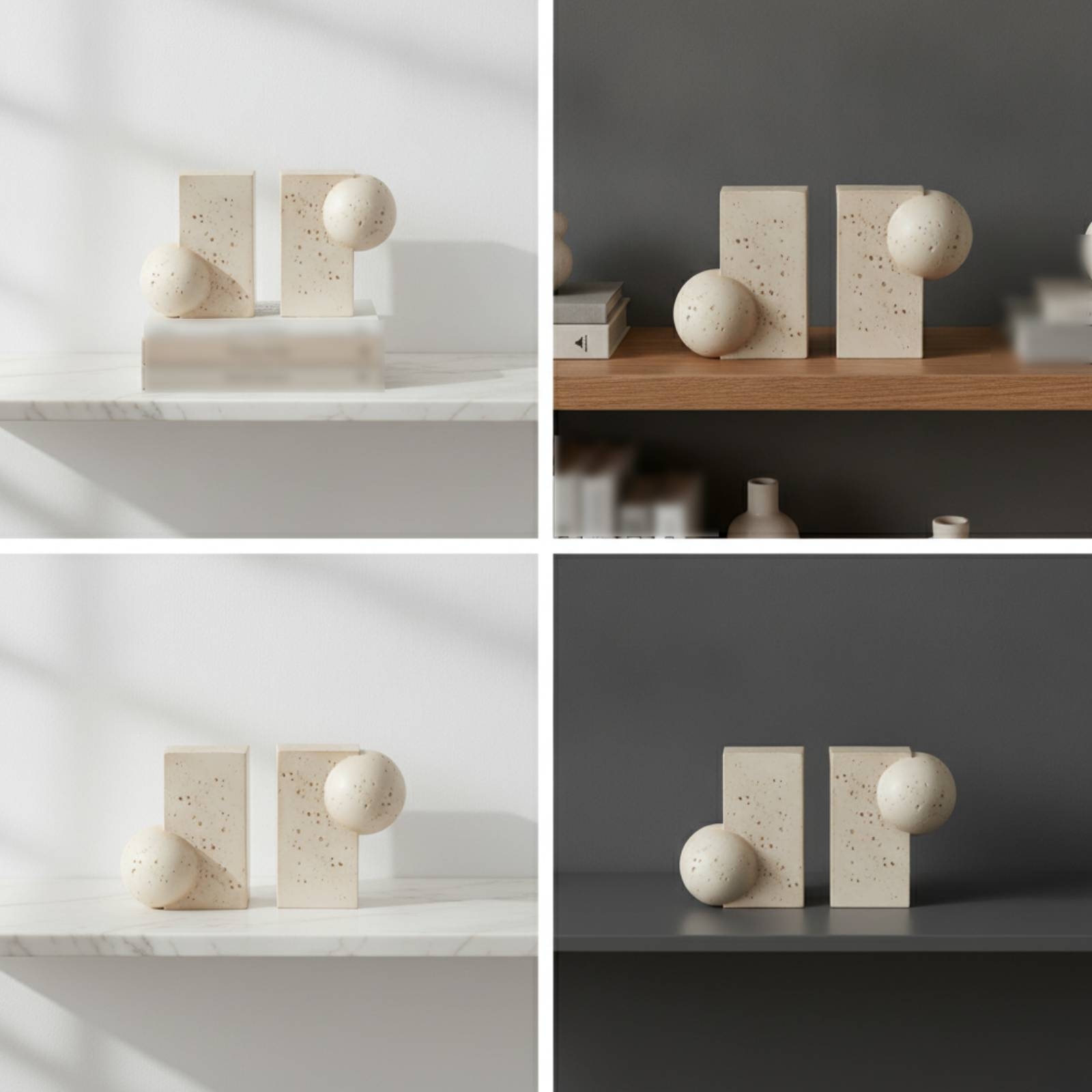 Sculptural Bookends Minimalist - Aesthetic Bookend review and price