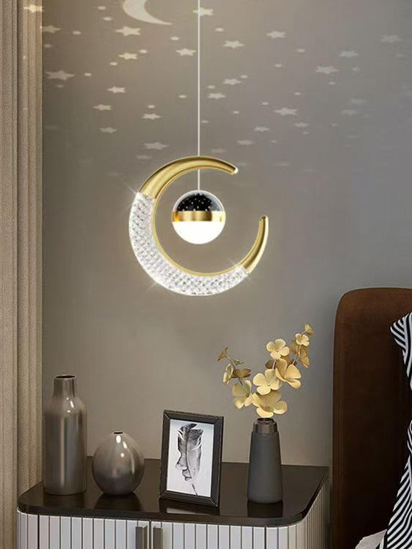 Creative led Ceiling Light wit - Hanging Moon Lamp review and price