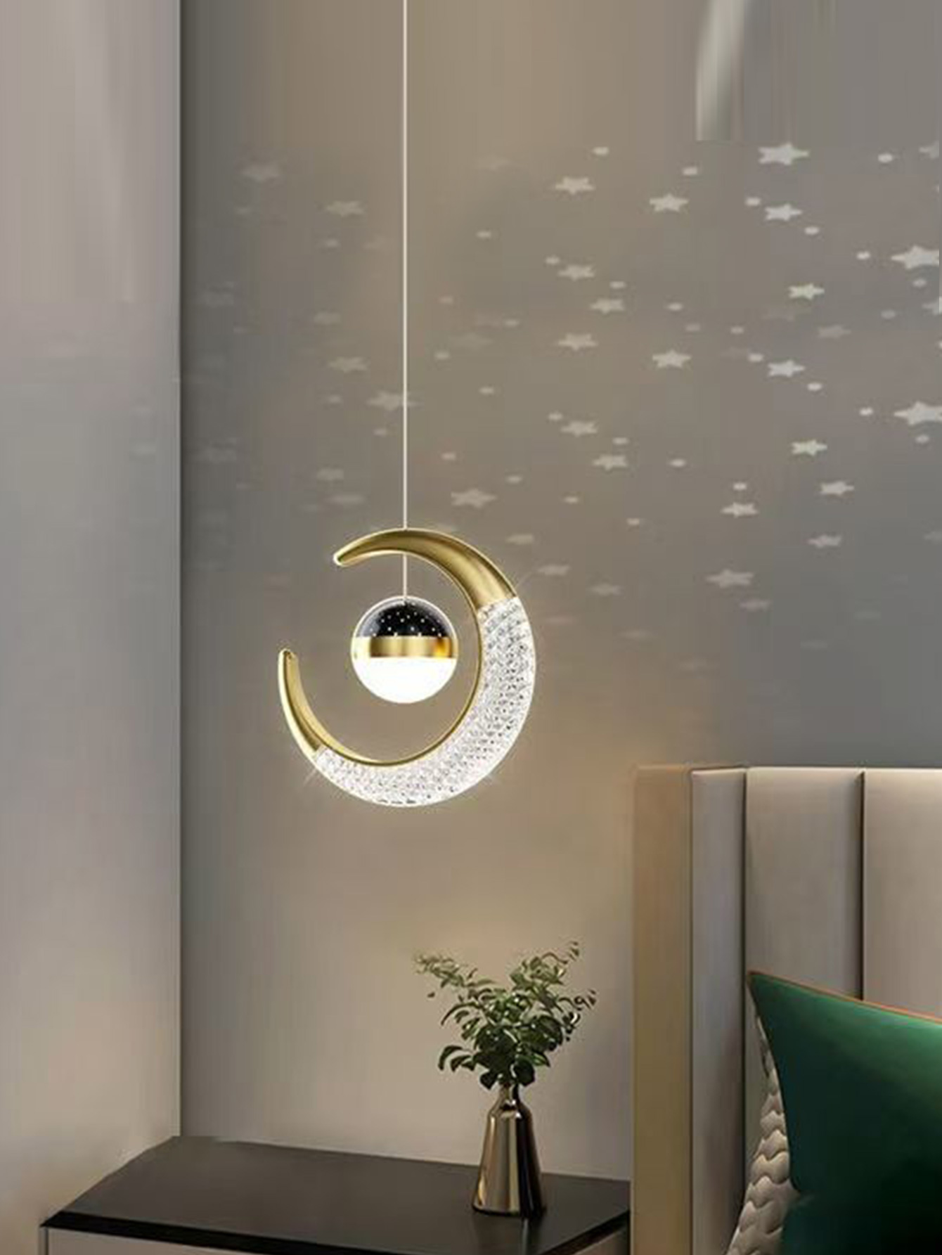 Creative led Ceiling Light wit - Hanging Moon Lamp review and price
